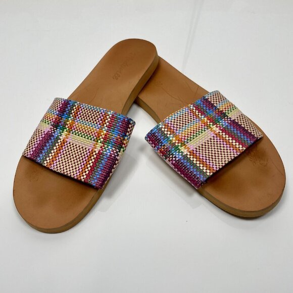 MADEWELL Size 9 The Maddie Slide Textile Weaved Colorful Sandal - Picture 6 of 12
